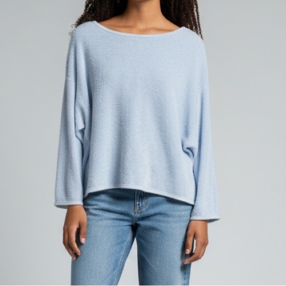 Ny & Co Terry cloth Light Blue Sweater sweatshirt 
loungewear active wear casual